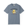 Accounting Duck T-Shirt — "Chaos Is Seasonal" Cute Frantic Paperwork Tee