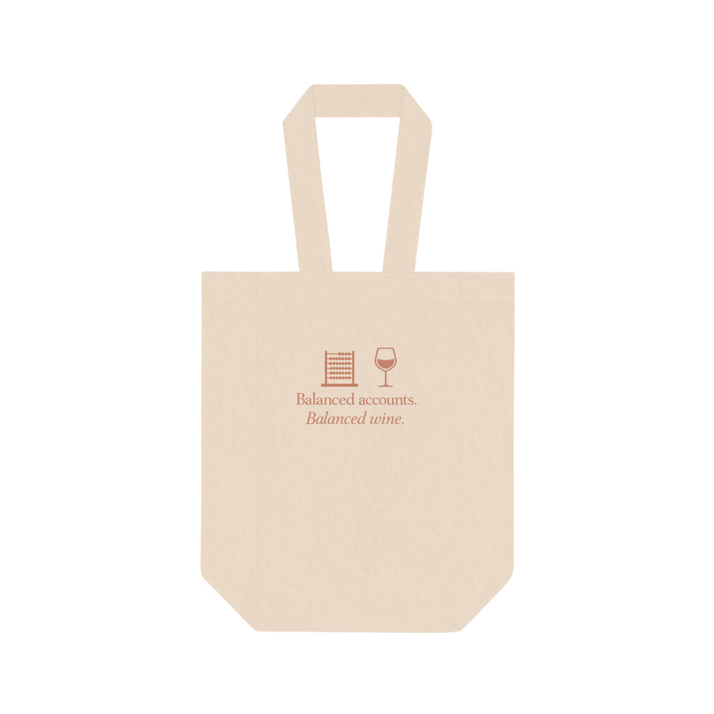 Wine Tote Bag — "Balanced Accounts, Balanced Wine"