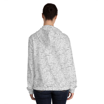 Accounting Terms All-Over Print Zip Hoodie — Funny Accountant Gift