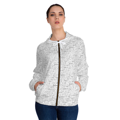 Accounting Terms All-Over Print Zip Hoodie — Funny Accountant Gift