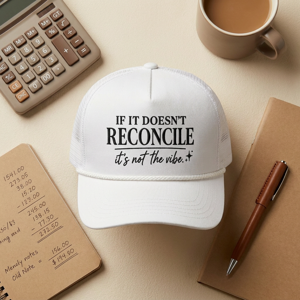 If It Doesn’t Reconcile… It’s Not the Vibe Rope Cap – White