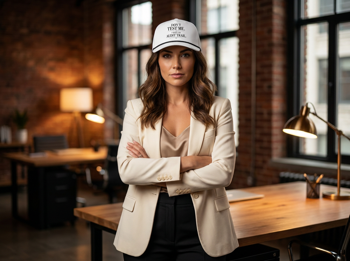 Don’t Test Me, I Have an Audit Trail Rope Cap – White
