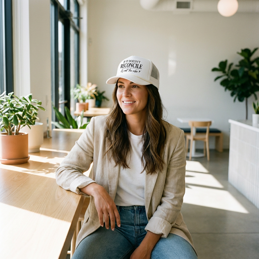 If It Doesn’t Reconcile… It’s Not the Vibe Rope Cap – White