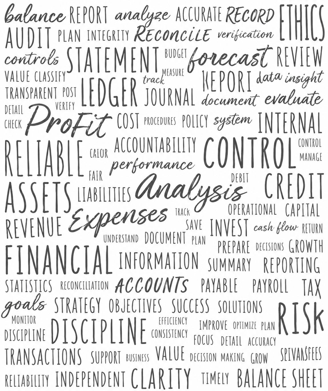 Accounting Terms All-Over Print Zip Hoodie — Funny Accountant Gift